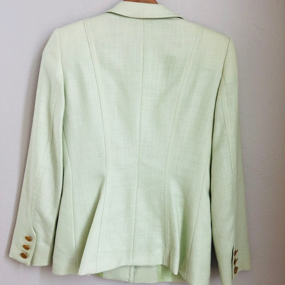 ✨Escada Margaretha Ley Skirt Suit Gold Logo Button - Picture 3 of 15